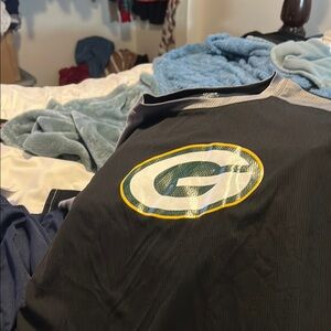 NFL Green Bay Packers Black and Gray Tee